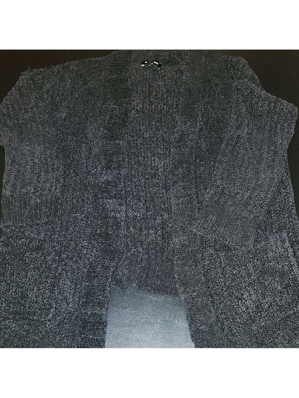 Express Women's Black Chenille Soft Cozy Long Cardigan Sweater